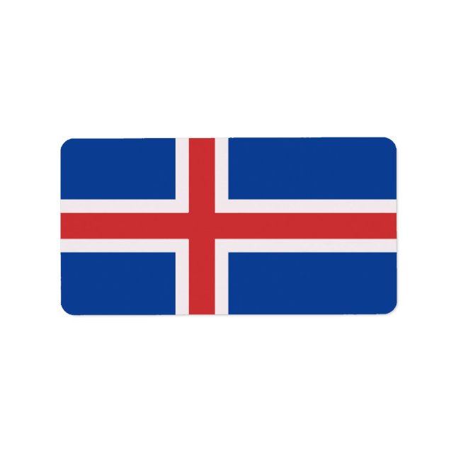 Iceland flag label (Front)
