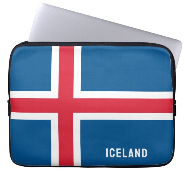 Iceland Flag Laptop Sleeve (Front)