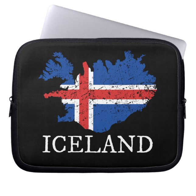 Iceland Flag Laptop Sleeve (Front)