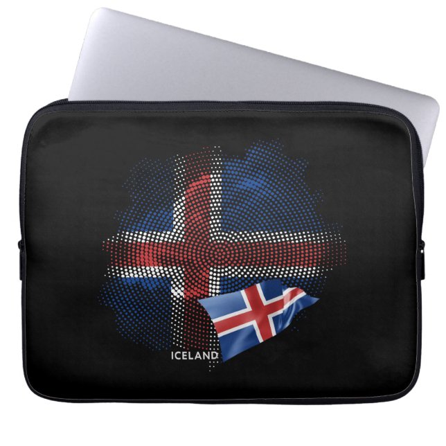Iceland flag laptop sleeve (Front)