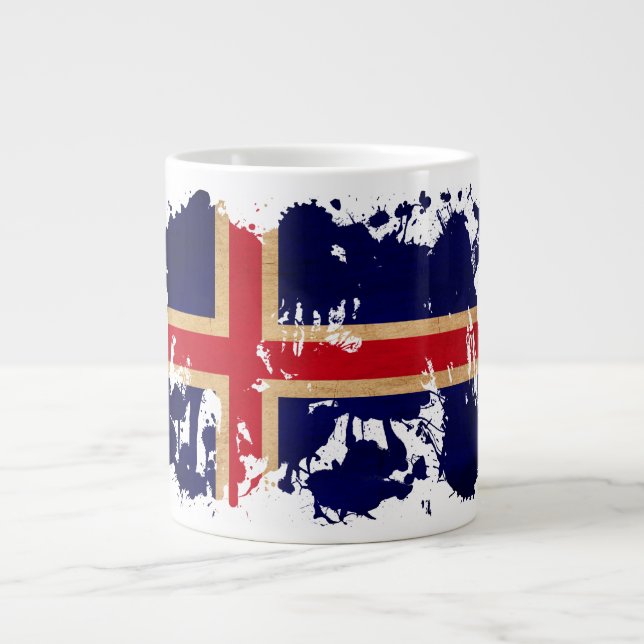 Iceland Flag Large Coffee Mug (Front)