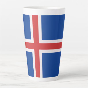 Iceland flag latte mug