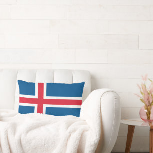 Iceland Flag Lumbar Cushion