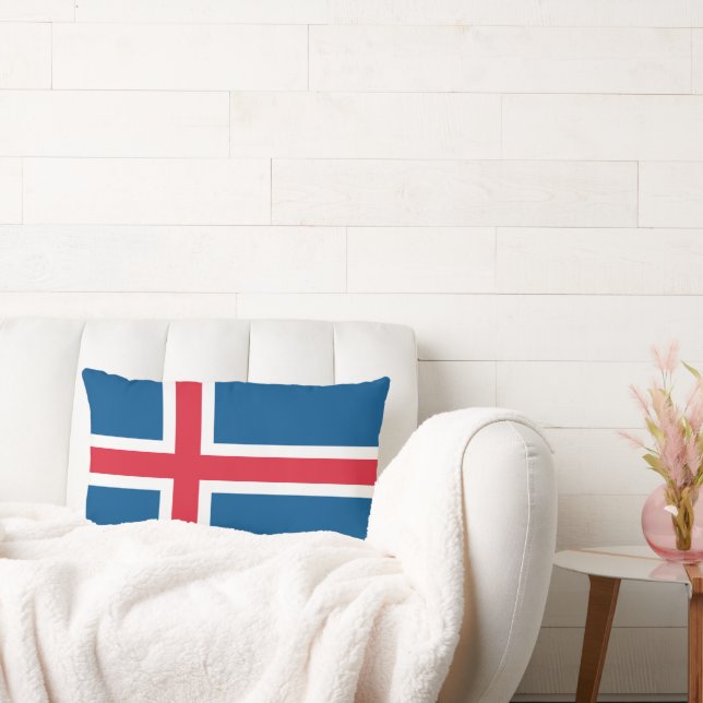 Iceland Flag Lumbar Cushion (Couch)