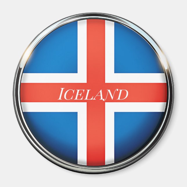Iceland, flag, magnet (Front)