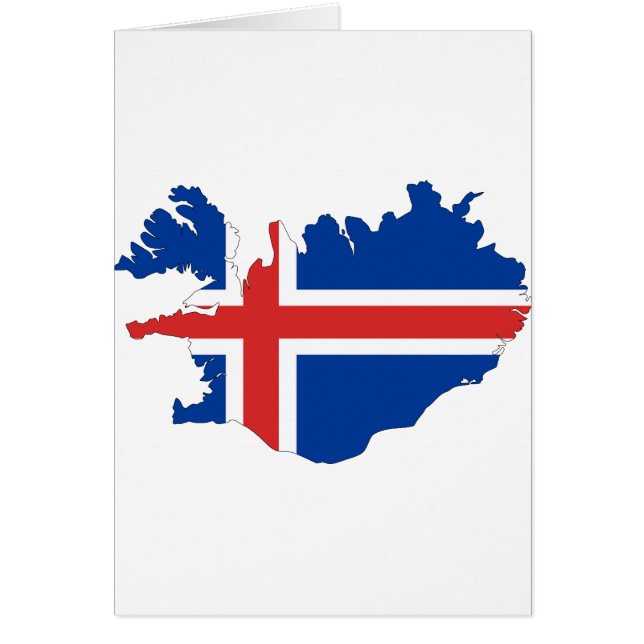 Iceland Flag Map (Front)