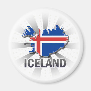 Iceland Flag Map 2.0 Magnet