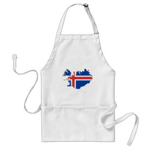 Iceland flag map standard apron