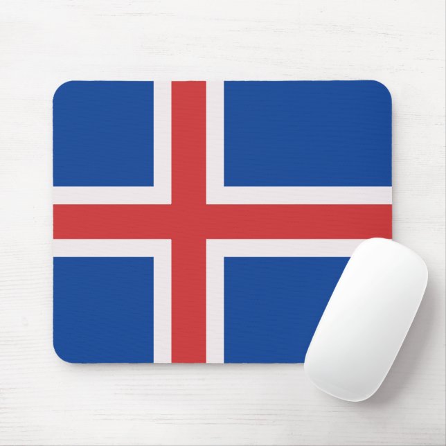 Iceland flag mouse pad (With Mouse)