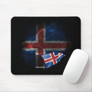 Iceland flag mouse pad