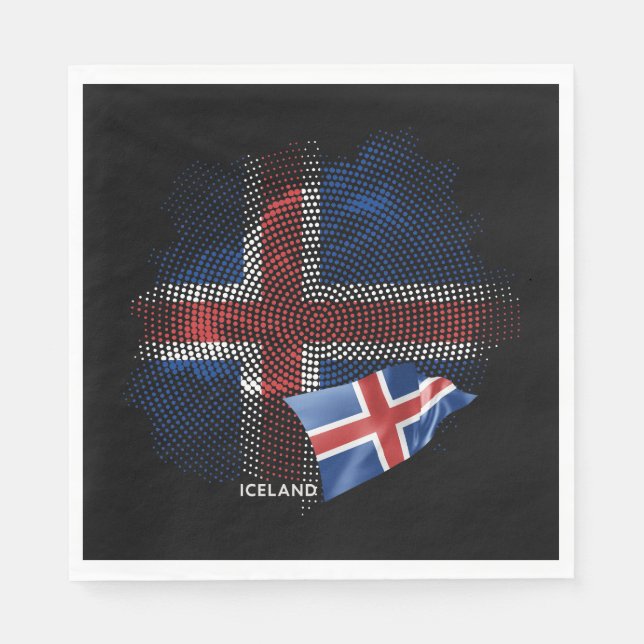 Iceland flag napkin (Front)