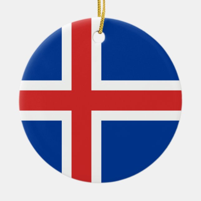 Iceland Flag Ornament (Front)