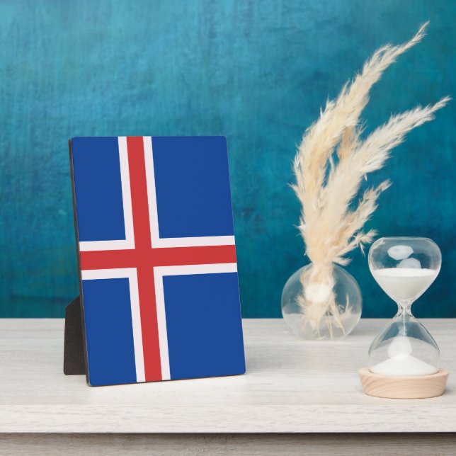 Iceland flag plaque (Side)