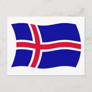 Iceland Flag Postcard