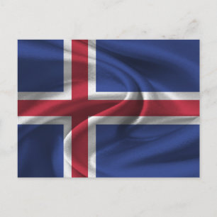 Iceland Flag Postcard