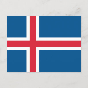 Iceland Flag Postcard