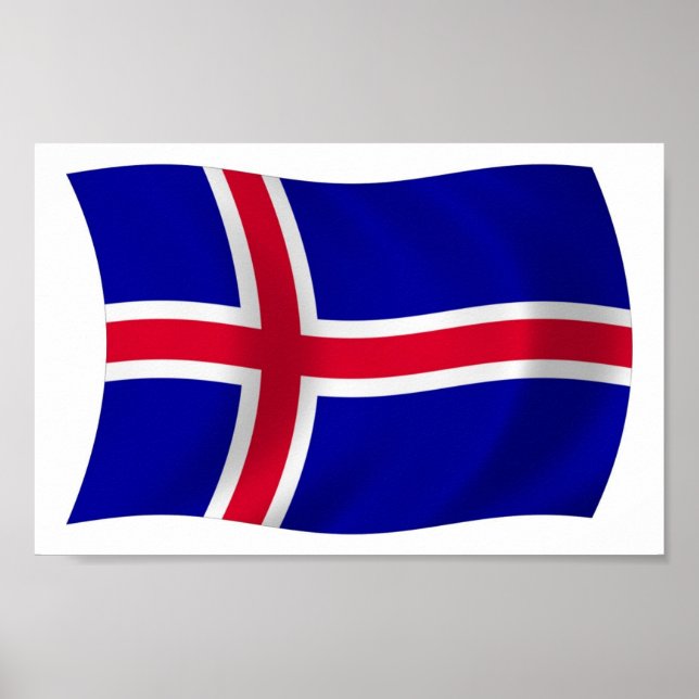 Iceland Flag Poster Print (Front)