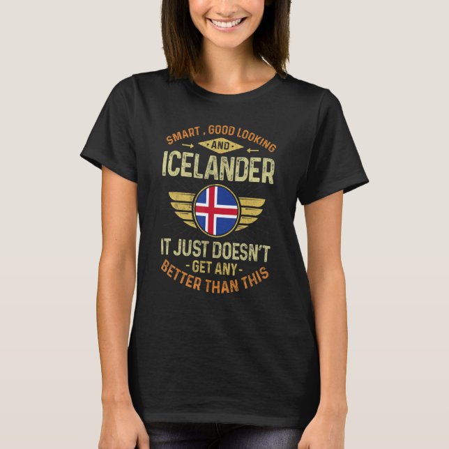 Iceland Flag Proud Icelanders Men & Women T-Shirt (Front)