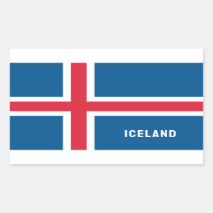Iceland Flag Rectangular Sticker
