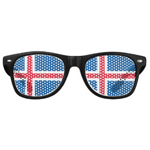 Iceland flag retro sunglasses