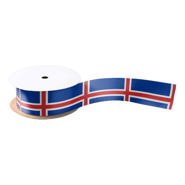 Iceland Flag Satin Ribbon (Spool)