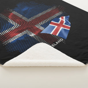 Iceland flag sherpa blanket