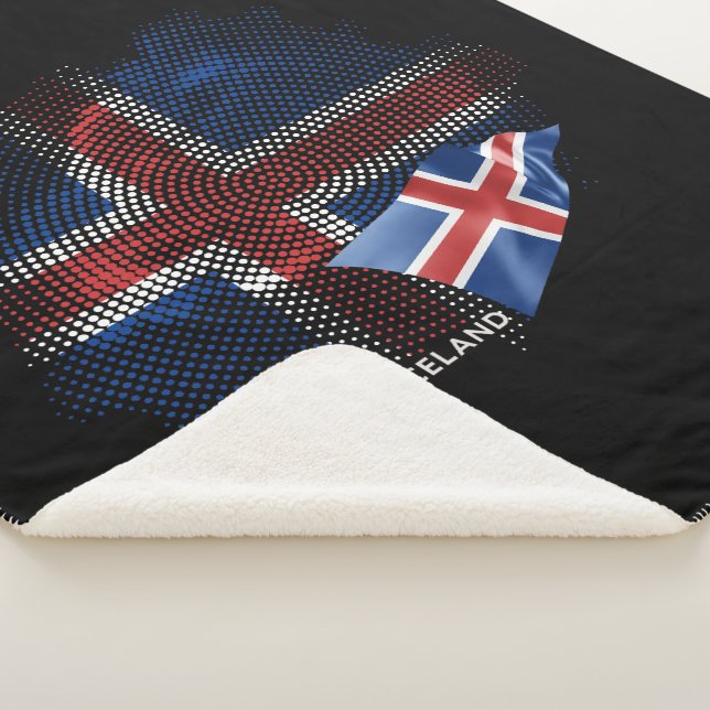 Iceland flag sherpa blanket (3/4)
