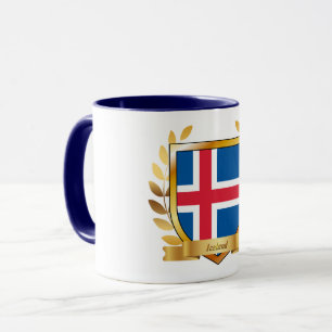 Iceland Flag Shield Mug