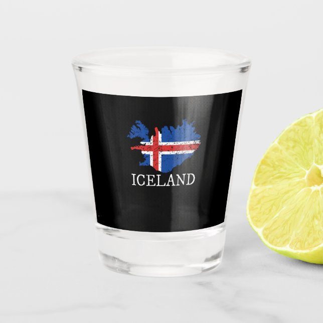 Iceland Flag Shot Glass (Front)