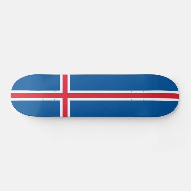 Iceland Flag Skateboard (Horz)