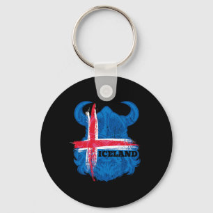 Iceland Flag Soccer Shirt Icelandic Football Fan T Key Ring
