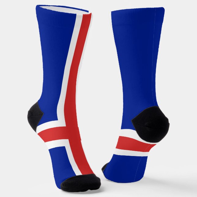 Iceland flag socks (Angled)