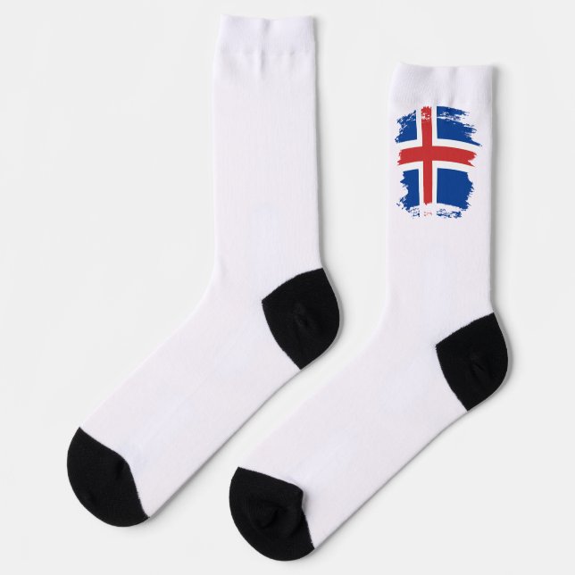 Iceland flag socks (Left)