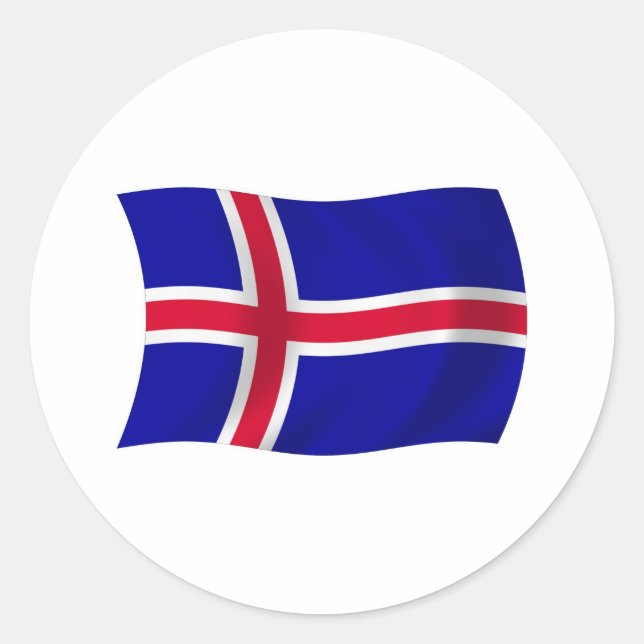 Iceland Flag Sticker (Front)
