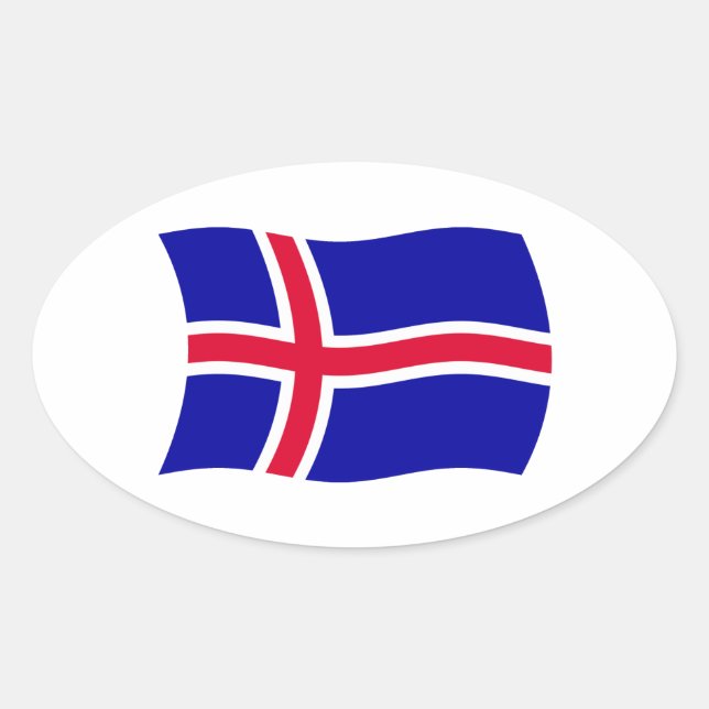 Iceland Flag Sticker (Front)