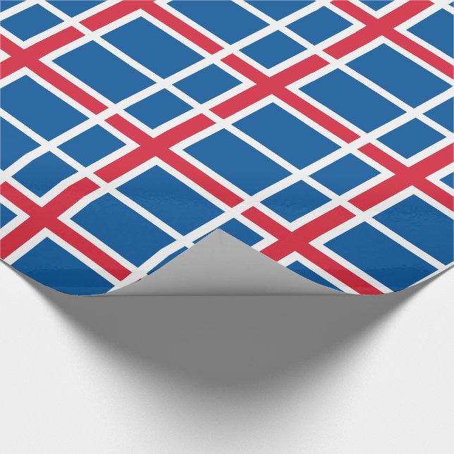 Iceland Flag Wrapping Paper (Corner)