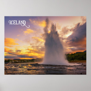 Iceland Geyser Poster