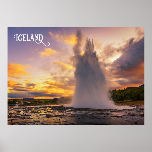 Iceland Geyser Poster (Front)