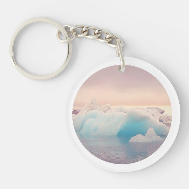 Iceland glacier keychain (Front)