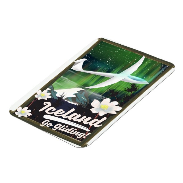 Iceland - go Gliding! Magnet (Left Side)