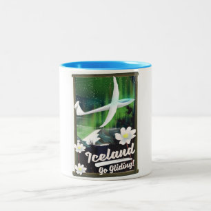 Iceland - go Gliding! Two-Tone Coffee Mug
