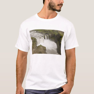 Iceland. Hafragilsfoss waterfall in T-Shirt