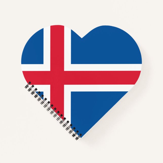 Iceland Heart Flag Notebook (Front)