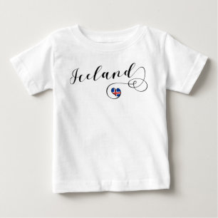 Iceland Heart, Icelandic Flag Baby T-Shirt