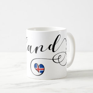 Iceland Heart Mug, Icelandic Coffee Mug