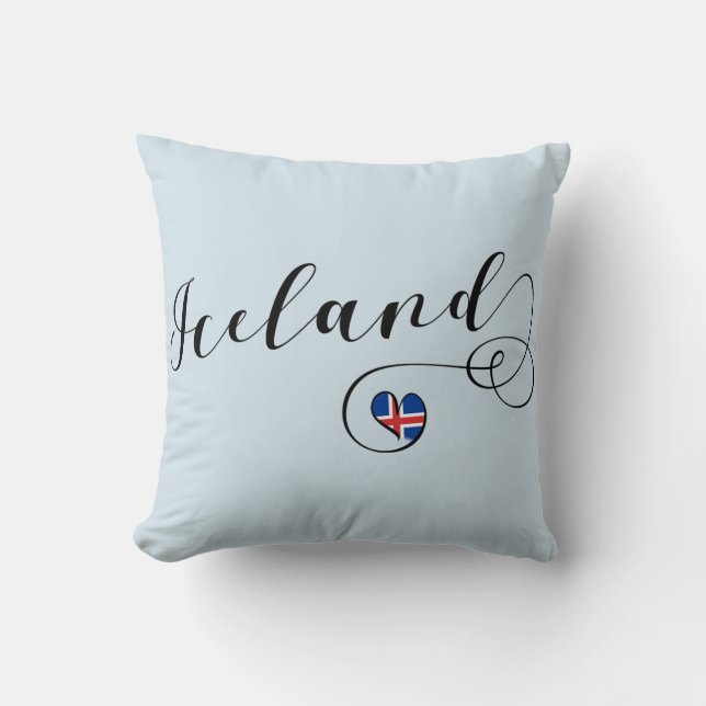 Iceland Heart Throw Cushion, Icelandic Cushion (Front)