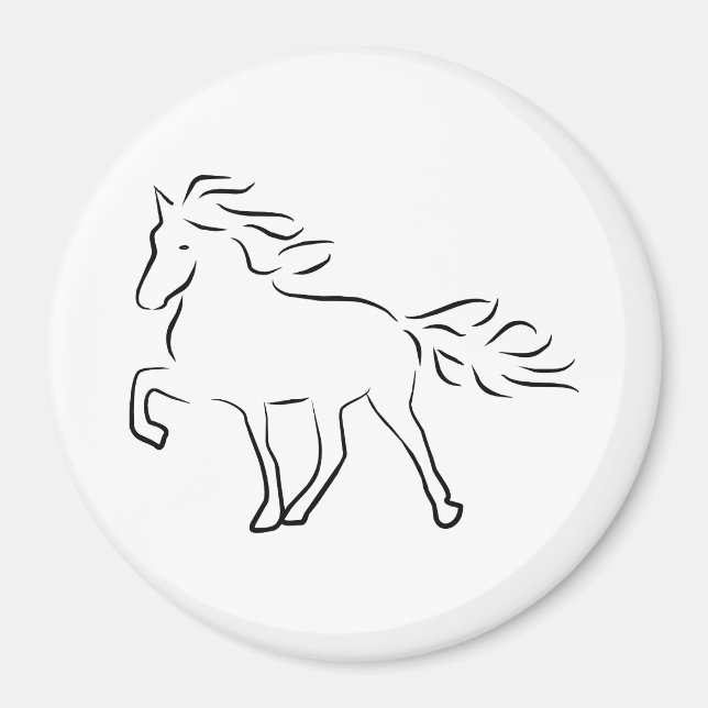 iceland horse magnet (Front)
