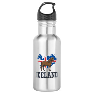 Iceland Horse Vintage Flag Vector Shirt Design_1 532 Ml Water Bottle