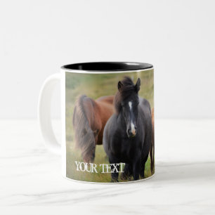 Iceland - Horses Two-Tone Coffee Mug