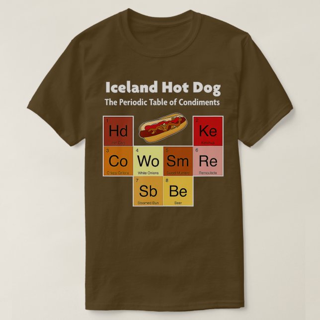 Iceland Hot Dog Viking Cuisine Reykjavik Remoulade T-Shirt (Design Front)